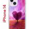 Чехол-накладка Apple iPhone 14  (625957) Kruche PRINT Pink heart