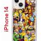 Чехол-накладка Apple iPhone 14  (625957) Kruche PRINT Симпсоны