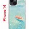 Чехол-накладка Apple iPhone 14  (625957) Kruche PRINT озеро цветов
