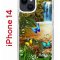 Чехол-накладка Apple iPhone 14  (625957) Kruche PRINT Водопад