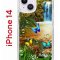 Чехол-накладка Apple iPhone 14  (625957) Kruche PRINT Водопад