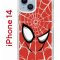 Чехол-накладка Apple iPhone 14  (625957) Kruche PRINT Человек-Паук красный