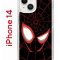 Чехол-накладка iPhone 14  Kruche Print Человек-Паук черныи
