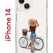 Чехол-накладка Apple iPhone 14  (625957) Kruche PRINT Велосипедная прогулка