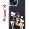 Чехол-накладка Apple iPhone 14  (625957) Kruche PRINT Фэшн леди