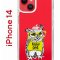 Чехол-накладка iPhone 14 Kruche Print Сова в очках