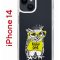 Чехол-накладка iPhone 14 Kruche Print Сова в очках