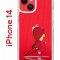 Чехол-накладка Apple iPhone 14  (625957) Kruche PRINT Девочка с зонтом