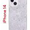 Чехол-накладка Apple iPhone 14  (625957) Kruche PRINT Skull White