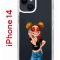 Чехол-накладка Apple iPhone 14  (625957) Kruche PRINT Smiling