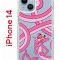 Чехол-накладка iPhone 14 Kruche Print Розовая Пантера