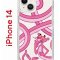 Чехол-накладка iPhone 14 Kruche Print Розовая Пантера
