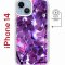 Чехол-накладка Apple iPhone 14  (625959) Kruche PRINT Purple leaves