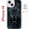 Чехол-накладка Apple iPhone 14  (625959) Kruche PRINT Дикий леопард