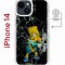 Чехол-накладка Apple iPhone 14  (625959) Kruche PRINT Барт Симпсон