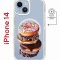 Чехол-накладка Apple iPhone 14  (625959) Kruche PRINT Donuts