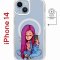 Чехол-накладка Apple iPhone 14  (625959) Kruche PRINT Pink Hair