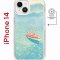 Чехол-накладка Apple iPhone 14  (625959) Kruche PRINT озеро цветов