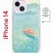 Чехол-накладка Apple iPhone 14  (625959) Kruche PRINT озеро цветов