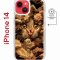 Чехол-накладка Apple iPhone 14  (625959) Kruche PRINT Котик с рыбками