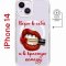 Чехол-накладка Apple iPhone 14  (625959) Kruche PRINT Red lipstick