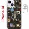 Чехол-накладка Apple iPhone 14  (625959) Kruche PRINT Плейлисты