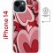 Чехол-накладка Apple iPhone 14  (625959) Kruche PRINT Сердечки