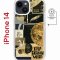 Чехол-накладка Apple iPhone 14  (625959) Kruche PRINT Стикеры Космос