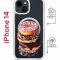 Чехол-накладка Apple iPhone 14  (625960) Kruche PRINT Donuts