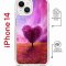 Чехол-накладка Apple iPhone 14  (625960) Kruche PRINT Pink heart