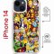 Чехол-накладка iPhone 14 Kruche Magrope Print Симпсоны