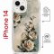 Чехол-накладка Apple iPhone 14  (625960) Kruche PRINT Белые розы
