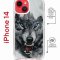 Чехол-накладка Apple iPhone 14  (625960) Kruche PRINT Волк