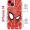 Чехол-накладка Apple iPhone 14  (625960) Kruche PRINT Человек-Паук красный