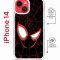 Чехол-накладка Apple iPhone 14  (625960) Kruche PRINT Человек-Паук черныи?