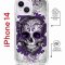Чехол-накладка iPhone 14 Kruche Magrope Print Sugar Skull