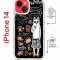 Чехол-накладка Apple iPhone 14  (625960) Kruche PRINT Кот Сочи