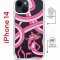 Чехол-накладка iPhone 14 Kruche Magrope Print Розовая Пантера