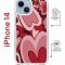 Чехол-накладка Apple iPhone 14  (625960) Kruche PRINT Сердечки