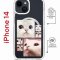 Чехол-накладка Apple iPhone 14  (625960) Kruche PRINT Коты