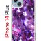 Чехол-накладка Apple iPhone 14 Plus (625954) Kruche PRINT Purple leaves