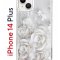 Чехол-накладка Apple iPhone 14 Plus (625954) Kruche PRINT White roses