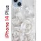 Чехол-накладка Apple iPhone 14 Plus (625954) Kruche PRINT White roses