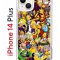Чехол-накладка iPhone 14 Plus Kruche Print Симпсоны