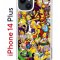 Чехол-накладка iPhone 14 Plus Kruche Print Симпсоны