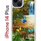 Чехол-накладка iPhone 14 Plus Kruche Print Водопад