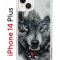 Чехол-накладка iPhone 14 Plus Kruche Print Волк
