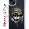 Чехол-накладка Apple iPhone 14 Plus (625954) Kruche PRINT Кот в наушниках