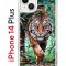 Чехол-накладка Apple iPhone 14 Plus (625954) Kruche PRINT Крадущийся тигр