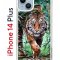 Чехол-накладка Apple iPhone 14 Plus (625954) Kruche PRINT Крадущийся тигр